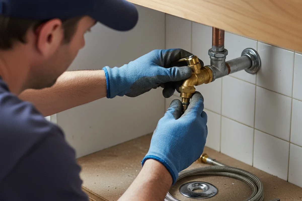 Shutoff valve and fitting work during Emergency Plumbing in North Salt Lake